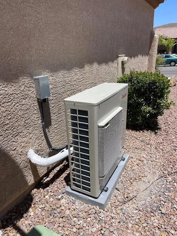 Residential air conditioning condenser unit in Rancho Mirage